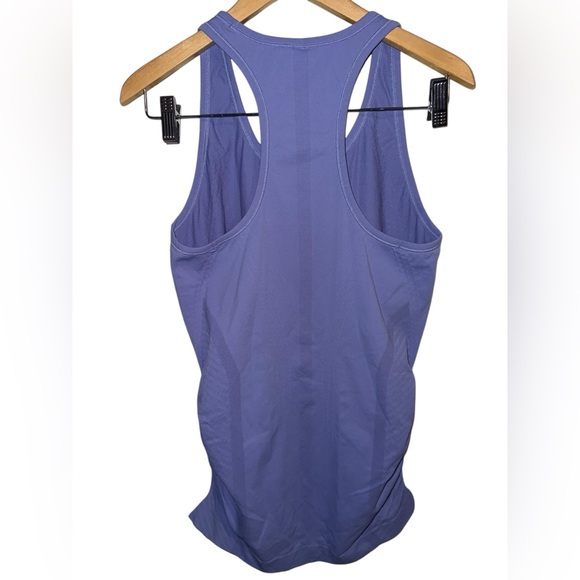 Athleta Maternity Ruched Racerback Workout Yoga Tank Medium Lilac Purple - Picture 4 of 5